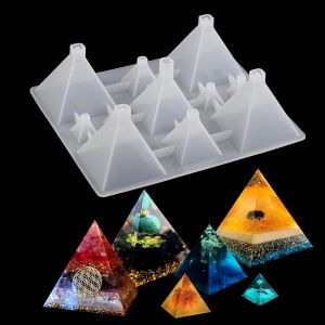 Moule En Silicone Pyramide, R&eacute;sine &Eacute;poxy, Pyramide, Moules En Silicone Pyramide, Moule En Silicone Pyramide - Neuf