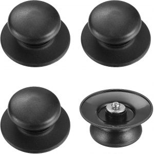4 Pcs Bouton De Couvercle De Casserole,Boutons De Couvercle De Casserole De Remplacement Universel,Poignée De Bouton D'ustensile De Cuisine,Boutons De Poignée Circulaire En Bakélite - Neuf