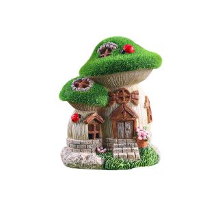 Maison De F&eacute;e Solaire Champignon, Statue Lumineuse De Jardin, D&eacute;coration Ext&eacute;rieure - Neuf