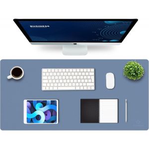 DDA-Knodel Tapis de Bureau, Tapis Bureau, Tapis Bureau Sous Main 43cm x 90cm, Tapis de Portable, Sous Main Bureau pour Bureau et Maison, Double Face (Bleu du lac) - Neuf