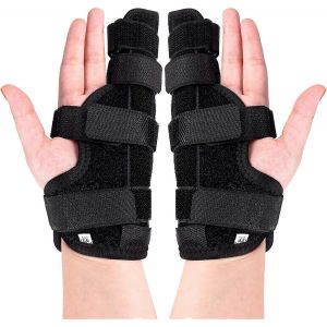 Nouveaux Produits En 2023,Pack De 2 Boxer Doigt Attelle De Soutien Rembourrée Attelle De Fracture Boxer Attelle De Doigt Métacarpien Attelle De Main Pour Doigt À Ressaut - Neuf