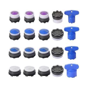 20Pcs Aérateurs de robinet,M16.5 .5 M21.5 M24 Robinet Cache Aérateur Limiteur de débit d'économie d'eau avec Ke - Neuf