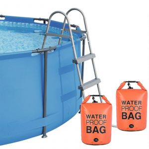 Échelle de piscine universelle et poids de marche (15l) Sable de remplissage facile et rapide,sac sec en Pvc 250d,plus de sac de sable déchiré,travaillez avec des marches de piscine hors sol / creusée - Neuf