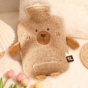 Jgd-Bouillotte Peluche Avec Housse 1l, Anti-Fuite, Conservation De Chaleur, Soulager Frissons Et Douleurs, Adapt&eacute;e &Agrave; Maison, D&eacute;placements Et Bureau - Neuf