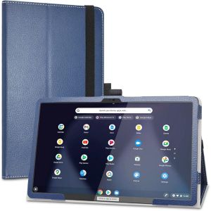 Kal-Pour Lenovo Ideapad Duet 3 Chromebook Pu Cuir Etui Et Pliable Stand Folio Coque Pour Lenovo Ideapad Duet 3 Chromebook 10.95 Pouces 2-En-1 Tablette (Modèle:11q727),Bleu - Neuf