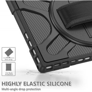 TIANYI-Coque pour Microsoft Surface Pro 7 Plus/Pro 7/Pro 6/Pro 5/Pro 4/Pro LTE 12.3 Pouces, Housse de Robuste avec Support Rotatif à 360° et Dragonne, Étui Protection Surface Pro 7 Plus 12.3"", Noir - Neuf