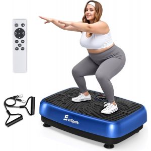 Mevronisshop-Plateforme Vibrante Perte De Poids, Plateforme Vibrante Avec Double Moteur Haute Performance 2025, 120 Vitesses R&eacute;glables, Capacit&eacute; De 450 Lb Plaque Vibrante Pour Drainage Lymphatique - Neuf