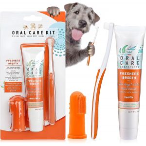 Kalanka-Brosse A Dent Chien Et Dentifrice, Dentifrice Pour Chien, Brosse A Dents Chien, Saveur De B?uf, Pr&eacute;servez La Sant&eacute; Bucco-Dentaire De Votre Animal, Convient Aux Chiens Ou Aux Chats, 3 Pi&egrave;ces - Neuf