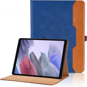 Coque Pour Samsung Galaxy Tab A7 Lite 8,7 Pouces 2021 (Sm-T227/T225/T220) Pu Cuir Cover Tablette Housse De Protection, Support Multi-Angle Étui Avec Poche Pour Galaxy Tab A7 Lite - Bleu.[F1053] - Neuf