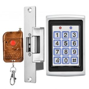 Kit de controle d'acces de porte RFID rectangulaire 065 avec bouton de sortie a telecommande sans verrouillage - Neuf