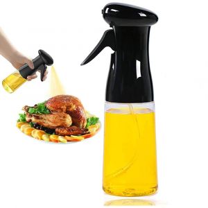 Pulvérisateur D'huile D'olive, Vaporisateur Portable De 210 Ml Avec Brosse Pour Barbecue, Cuisine, Pâtes, Salades, Cuisson (Noir) - Neuf