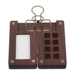 Palette De Carnet De Croquis Portable À 8 Grilles,Boîte De Palette De Couleurs En Bois,Mini Boîte De Plateau De Peinture De Voyage Pour L'édition De L'eau - Neuf