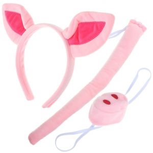 Adorable Ensemble De D&eacute;guisements Pour Enfants : Serre-T&ecirc;te Et Museau Avec Oreilles De Cochon, Pour F&ecirc;tes, Photomatons Et Cosplay. - Neuf