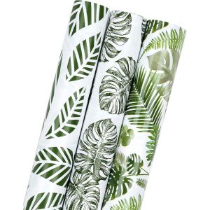 SHIBA-Rouleau De Papier D'Emballage - Mini Rouleau - 43,2 cm X 3,05 m Par Rouleau - Design 3 Feuilles Différentes (42,5 pieds carr[1 - Neuf