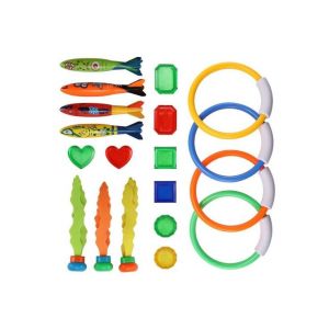 Ensemble D'anneaux De Plong&eacute;e Color&eacute;s De 19 Pi&egrave;ces Pour Enfants - Jouets De Piscine Amusants Pour D&eacute;velopper Les Comp&eacute;tences Et Jouer Dans L'eau De Mani&egrave;re Captivante ! - Neuf