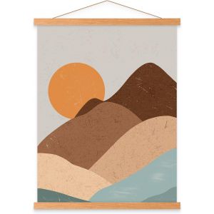 Cadre Photo A3, Cadre Poster 30x30 30x40 30x40 Aimant&eacute; Bois Naturel pour Poster Cadre Magn&eacute;tique Cadre Suspendu Cadre d'affiche (30cm,Teck) - Neuf