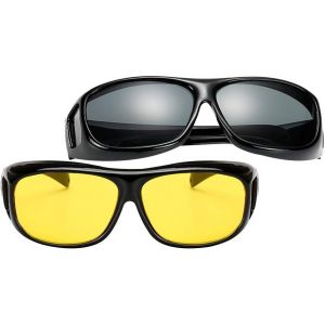 Lunettes De Soleil De Mode Pour Hommes Et Femmes - Lunettes De Vue Uv400 Lunettes De Vision Nocturne Pour Cyclisme Et Conduite - Neuf