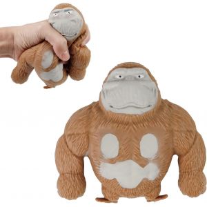 Figurine gorille anti-stress, jouet gorille marron anti-anxiété, doux et confortable, réaliste et anti-écrasement, idéal pour les loisirs et le divertissement - Neuf