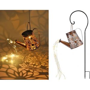 Arrosoir Solaire &Agrave; Led - Lanterne Solaire Blanc Chaud Avec Batterie - Lampe De Jardin - Lanterne Solaire - Neuf