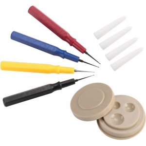KAL-Outil De Réparation D'Horloger, Ensemble De Graisseur De Montre Professionnel 1 Tasse À Huile 4 Kit D'Assortiment De Stylos Aiguille De Différentes Tailles Avec Tailles En - Neuf
