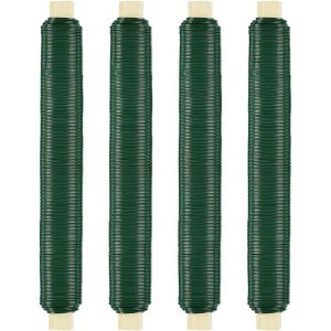 Checarzhn--No1-4 Morceaux De Fil De Bricolage De 38 M De Long, Fil De Reliure Antirouille Verni - Fil Floral De Haute Qualité Pour L'artisanat - Fil De Jardin Pour Relier Les Fleurs Et Les Plantes(Ve - Neuf