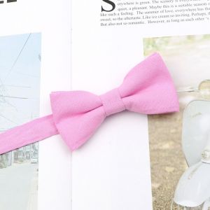 Nouvelle Couleur Claire Parent-Enfant Noeud Papillon Coton Enfants Hommes Décontracté Papillon Cravate Blanc Bleu Rose Noeud Papillon Accessoire De Dîner De Mariage - Neuf