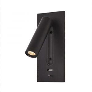 3w Applique Murale Lit Tête De Lit Lampes Murales Led Chargeur Usb Interrupteur Mur De Chevet (Lumière Chaude) - Neuf