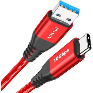 CMWX-Câble USB A vers USB C 10 Gbit/s u2013 [1.8 m, rouge], USB 3.2 Gen 2 Câble de transfert de données super rapide, iPad Pro, Xbox - Neuf