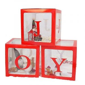 D&eacute;corations De No&euml;l Grande Bo&icirc;te De Joie Transparente Rouge Blocs De Joie D&eacute;corations Pour D&eacute;cora De F&ecirc;te - Neuf