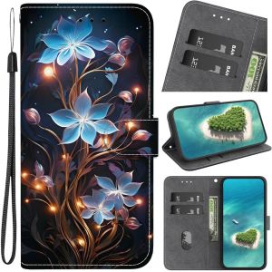 Kal-Étui Pour Samsung Galaxy A13 5g,Coque Housse En Cuir À Clapet Motifs Peinture Animaux Ou Fleurs Ou Papillons Antichoc Bourse Poche Pour Samsung Galaxy A13 5g,Coloré -14 - Neuf
