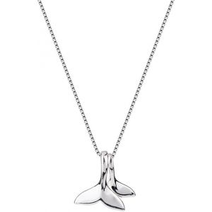 Collier En Argent Sterling Avec Pendentif Double Queue De Sirène Pour Femmes,Filles,Hommes,Délicat Pendentif En Forme De Queue De Baleine Polie,Chaîne De 45,7 Cm,Argent Sterling,Nouveau - Neuf