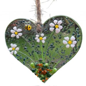 Coeur en Forme de Fleur, l'Abeille de la Pendaison de la D&eacute;coration avec de la Corde de Chanvre Int&eacute;rieur de la Maison en plein air Floral, Th&egrave;me Arbre Tenture Murale Ornement Pendentif Cadeau de No - Neuf