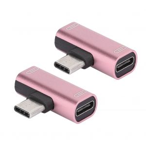 Lot de 2 convertisseurs repartiteurs Type-C 2 en 1 vers casque, adaptateur de chargeur audio USB, rose (rose) - Neuf