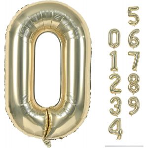 SJZG-Grands Ballons En Forme De Chiffres 0 &Agrave; 9 Pour Gar&ccedil;ons Et Femmes - 101,6 Cm - Grand Format En Forme De Chiffres 0 &Agrave; 9 - Pour Gar&ccedil;ons Et Femmes - Pour Anniversaire, Remise De Dipl&ocirc;me, Nouvel An - Neuf