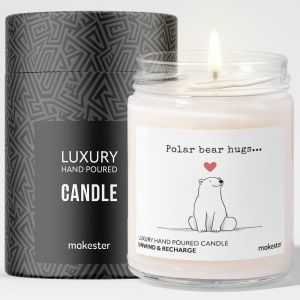 SANSH-Polar Bear Gifts u2013 Cire de soja de luxe u2013 Vanille, jasmin, amande sucrée - Neuf