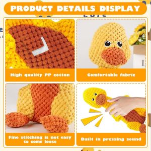 Canard Anti-Stress Pour Chien-Jouet Indestructible-Canard Anti-Stress Pour Chien-Jouet Sonore Pour L'int&eacute;rieur Et L'ext&eacute;rieur - Neuf