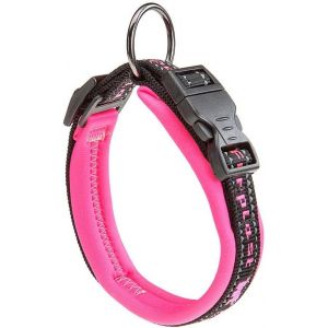 Eryi-Collier Chien Sport Dog, Collier Pour Chien De Taille Petite, Rembourrage Doux, Coutures Réfléchissantes, Étiquette Pour Le Nom De L'animal, Reglable, Taille: 1,5 Cm (25-35 Cm), Rose - Neuf