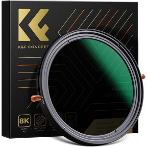Filtre 40.5mm Polarisant et ND2-32 Variable 2 en 1 sans Croix Bleu pour Objectif Appareil Photo - Neuf