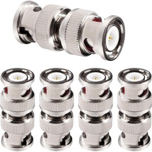 5 Pièces Adaptateur Coupleur BNC Mâle à Mâle,BNC Barillet Adaptateur Coaxial,pour CCTV,Antenne,Câble Coaxial - Neuf