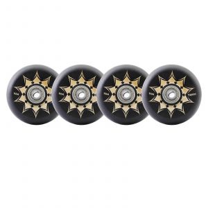 Roues De Roller En Ligne 72 Mm, 76 Mm, 80 Mm, Durete 90a, Motif Etoile, Lot De 4, Avec Roulements A Billes, Accessoires Pour Rollers (80 Mm) - Neuf