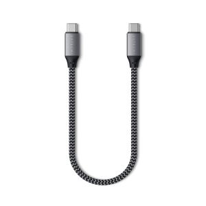 JGD-C&acirc;ble de Charge USB-C vers USB-C 100W, 25 cm, Transfert de Donn&eacute;es 480 Mbps, Nylon Tress&eacute; R&eacute;sistant, Compatible Appareils USB-C, MacBook, iPhone, Galaxy, iPad, PC Portables et plus - Neuf
