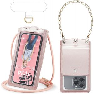 Petit Sac Sacs À Bandoulière Sac Téléphone Portable Femmes Homme Mini Pochette En Pu Cuir Porte Portefeuille Avec Chaîne De Poignet Caméra Fenêtre Pour Iphone 16 Samsung Jusqu'À 7.[CAR784906] - Neuf