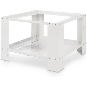 Socle Machine &Agrave; Laver Avec &Eacute;tag&egrave;re (Support S&egrave;che Linge Lave Linge,R&eacute;hausseur De Machines, Base Universelle Avec Pieds R&eacute;glables En Hauteur, Charge 150 Kg) Blanc - Neuf