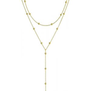 Asas-Collier Femme Multicouche,Exquis Chaine,Avec Boîte De Rangement,Pour Déplacements Quotidiens,Fêtes,Dîners Et Autres Occasions - Neuf