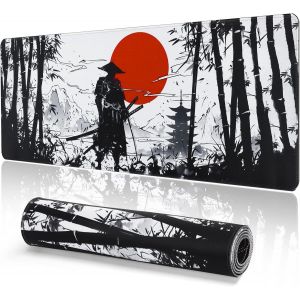 DDA-Tapis de Souris de Jeu Japonais XXL 800 x 300 mm Grand Tapis de Bureau Bords Cousus Imperméable Antidérapant pour PC, MacBook, Ordinateur Portable Améliore la précision et la Vitesse. (B18) - Neuf