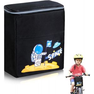 Kal-Sacoche De Guidon Pour Enfant, Amovible, Sacoche De Vélo Avec Poche Intérieure, Accessoires De Vélo Pour Vélo, Vélo Ou Scooter (Noir) - Neuf