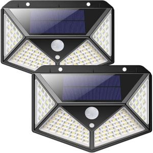 Lampe Solaire Extérieure[Version Améliorée 2 Pack] 100 Led 1200mah Éclairage Extérieur Étanche 270° Solaire L - Neuf