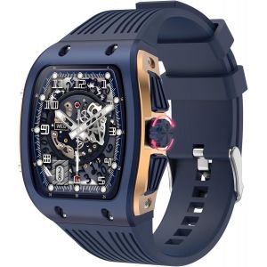 CHENG-Montre Connect&eacute;e Homme avec Appels Bluetooth, 1.76"" HD Smartwatch avec AI Fonction, 123+ Modes Sportifs/Podometre/Sommeil, Etanche IP68, Montre Intelligente pour Android iOS, Bleu - Neuf