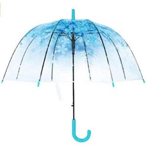 Parapluie En Fleurs De Cerisier Mignon Transparent &Agrave; Bulles - D&ocirc;me Semi-Automatique Sunny Pour Enfants, Filles, Gar&ccedil;ons Ou Femmes - Romantique Pour D&eacute;coration De Mariage - Neuf