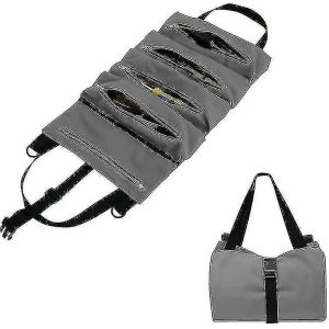 Sacoche &agrave; outils compacte en toile avec 5 poches zipp&eacute;es pour ranger vos outils. - Neuf